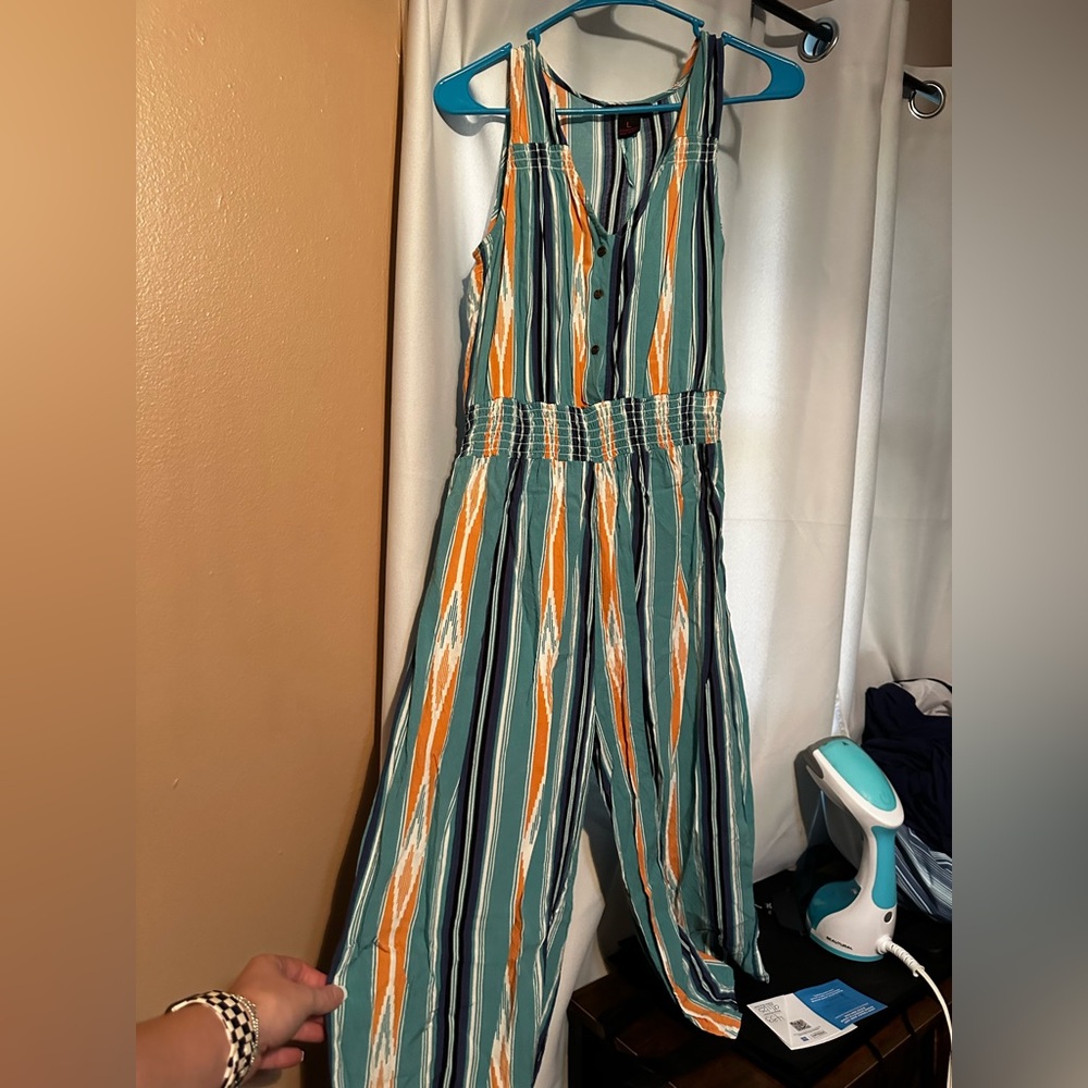 Striped Sleeveless Jumpsuit Romper